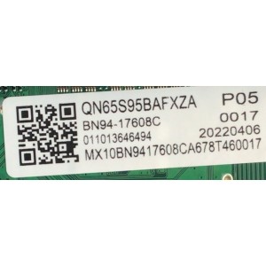 MAIN PARA SMART TV OLED 4K RESOLUCION  (3840 X 2160)  / NUMERO DE PARTE BN94-17608C / BN41-03015A / BN97-19720B / BN9417608C / 17608C / NUMERO DE PANEL CY-AB065FLLV1H / MODELO QN65S95BA FXZA  FA01